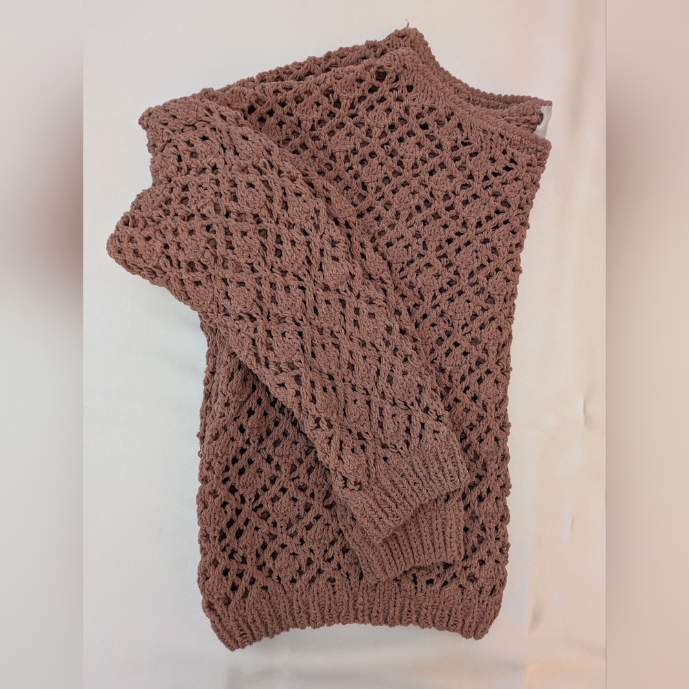 Jessica Simpson Dusty Pink Open-Knit Sweater - Picture 6 of 6